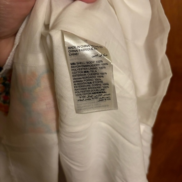 Chico's Petite Embroidered-Trim Maxi Dress Size M Petite - Picture 4 of 5